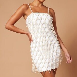 NWT Kamila Pearl Embellished Dress Set - Ivory